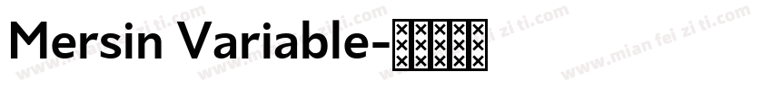 Mersin Variable字体转换